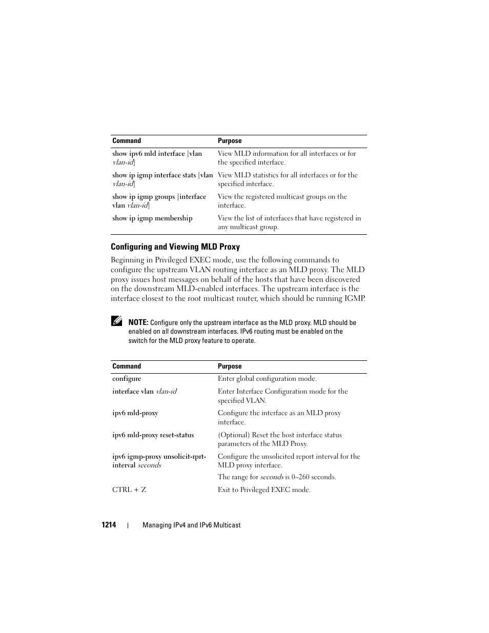 Configuring and viewing mld proxy | Dell POWEREDGE M1000E User Manual | Page 1214 / 1246