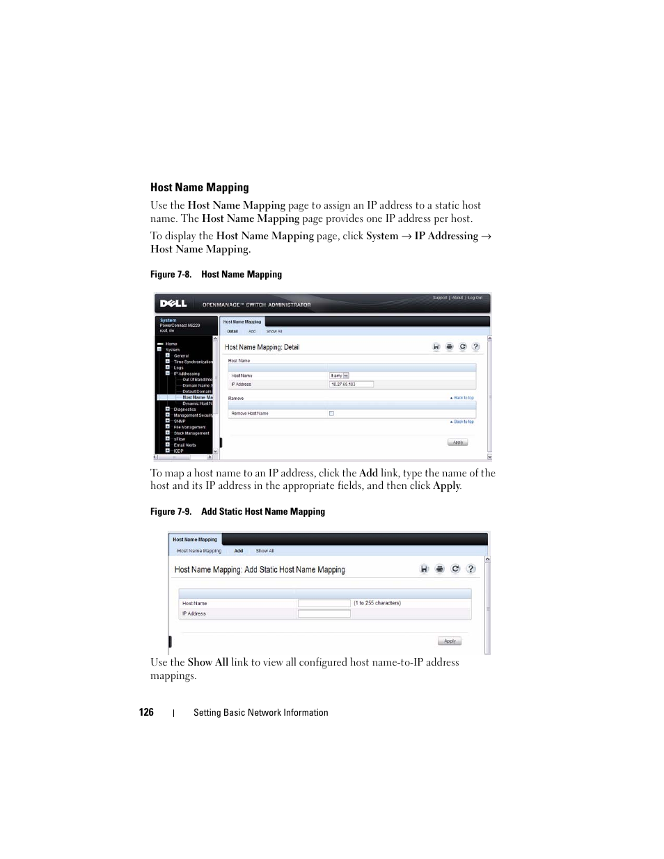 Host name mapping | Dell POWEREDGE M1000E User Manual | Page 126 / 1246
