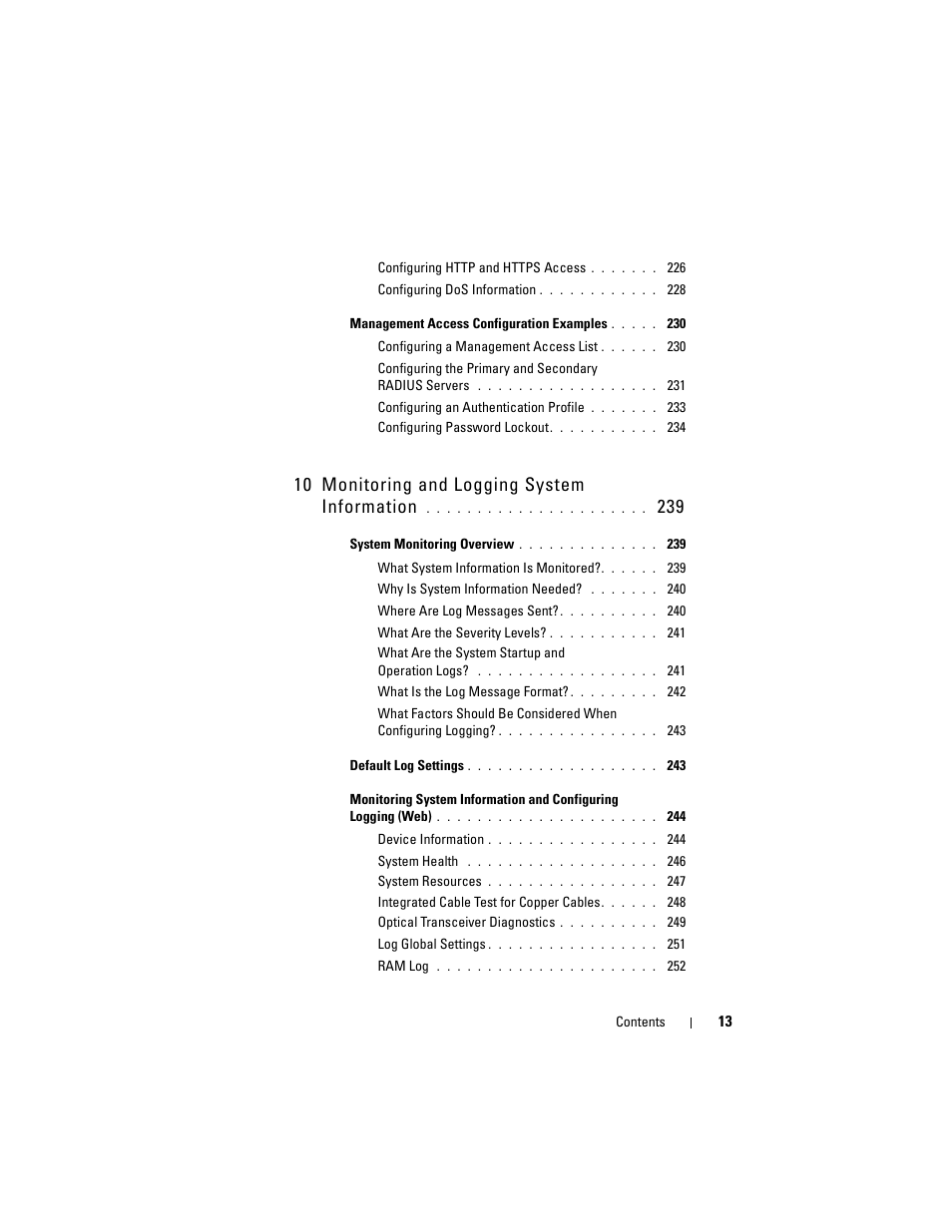 10 monitoring and logging system information | Dell POWEREDGE M1000E User Manual | Page 13 / 1246