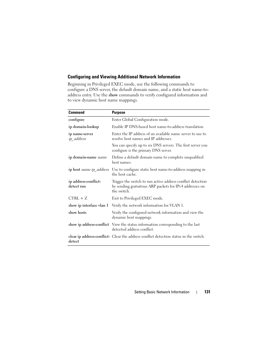 Configuring and viewing additional, Network information | Dell POWEREDGE M1000E User Manual | Page 131 / 1246