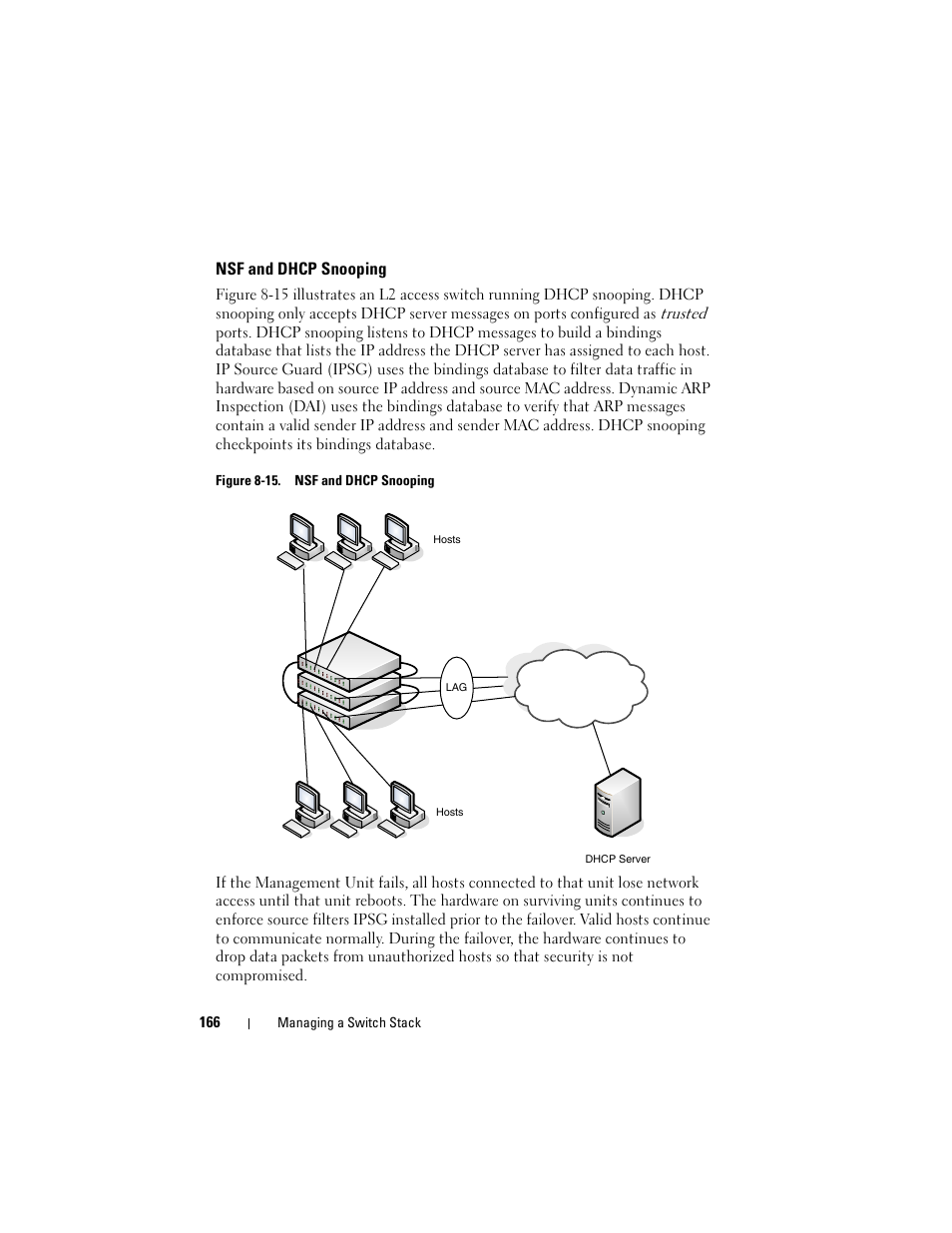 Nsf and dhcp snooping | Dell POWEREDGE M1000E User Manual | Page 166 / 1246