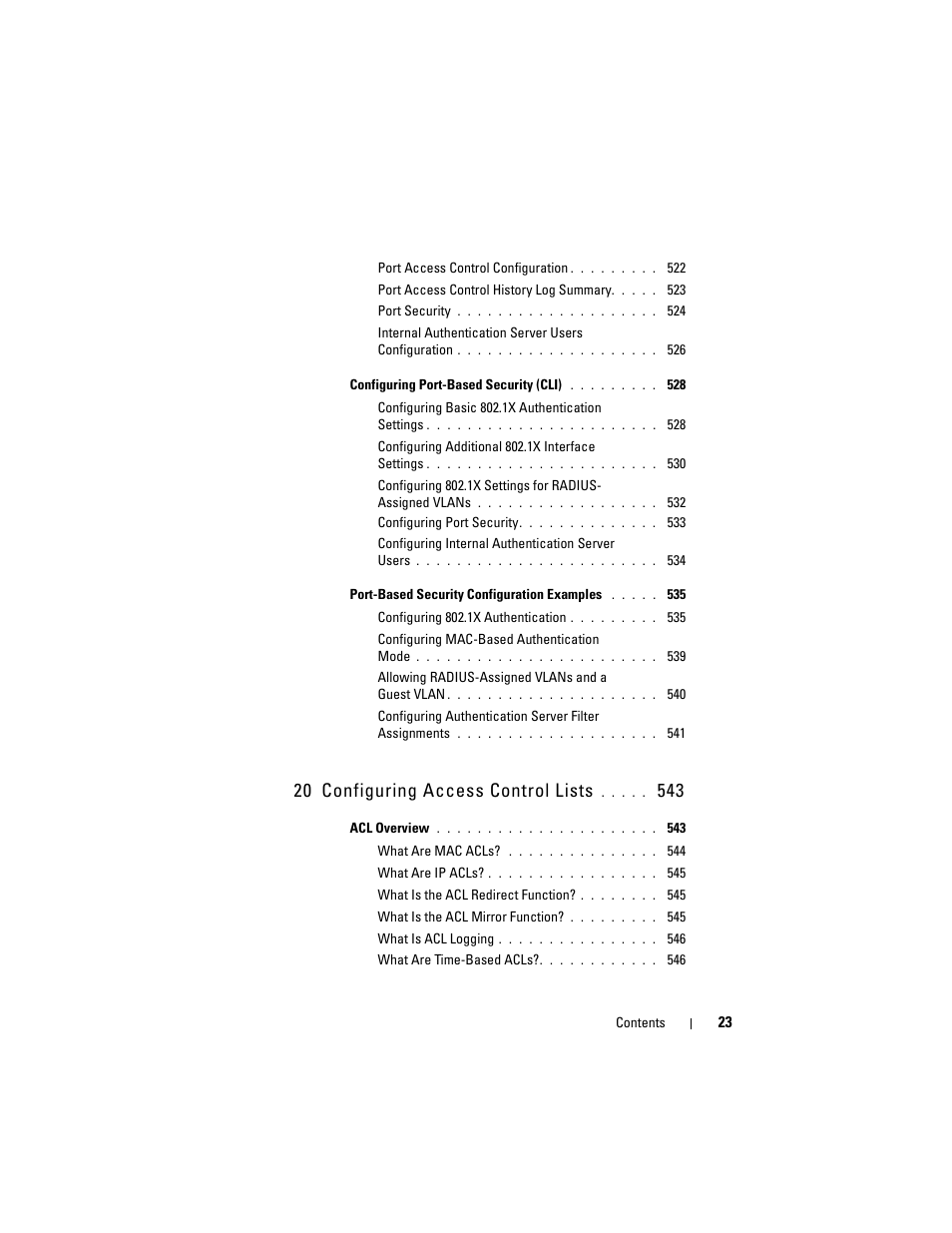 20 configuring access control lists | Dell POWEREDGE M1000E User Manual | Page 23 / 1246