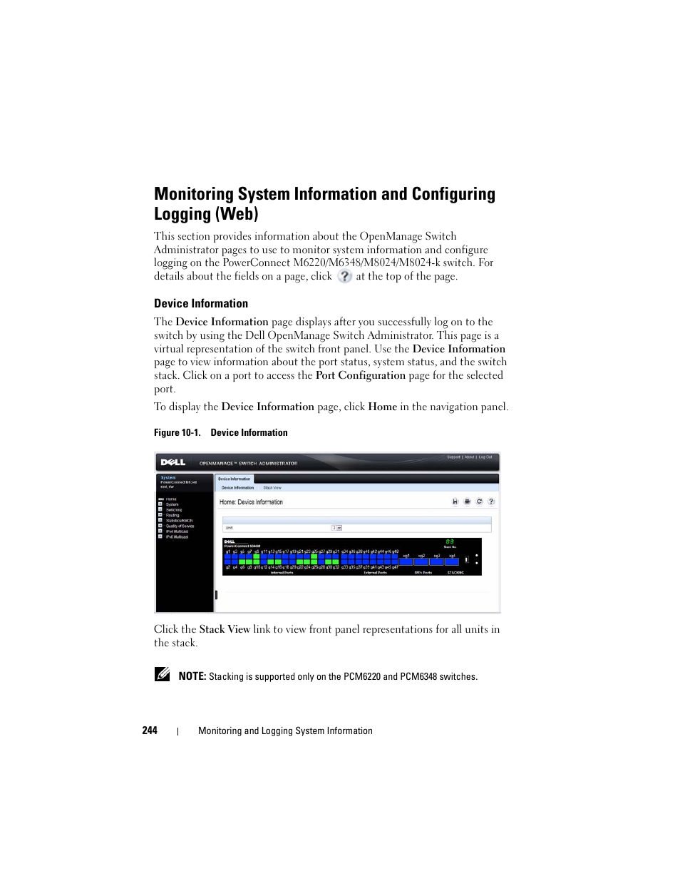 Device information | Dell POWEREDGE M1000E User Manual | Page 244 / 1246