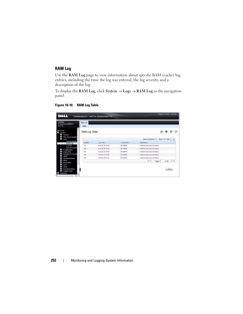 Ram log | Dell POWEREDGE M1000E User Manual | Page 252 / 1246