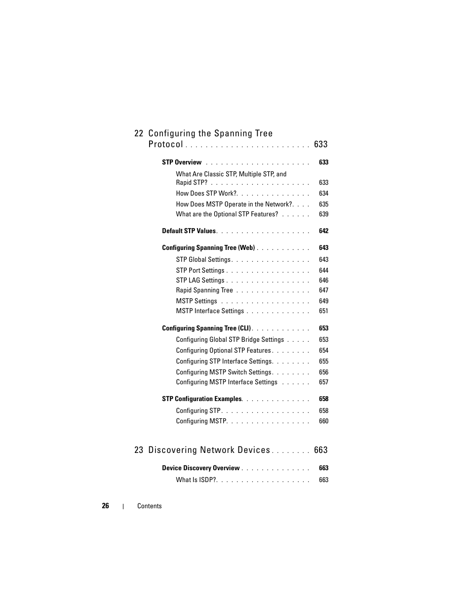 22 configuring the spanning tree protocol, 23 discovering network devices | Dell POWEREDGE M1000E User Manual | Page 26 / 1246