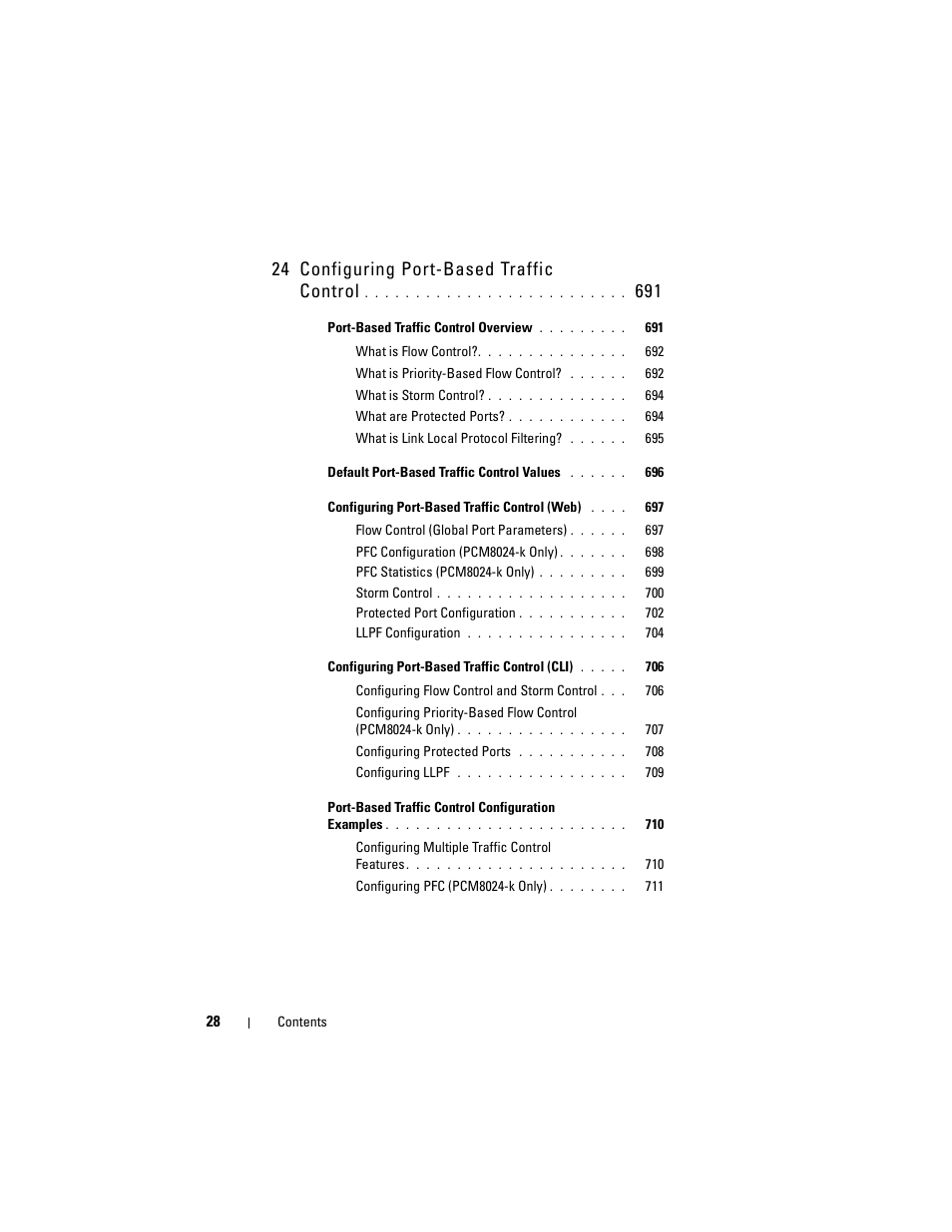 24 configuring port-based traffic control | Dell POWEREDGE M1000E User Manual | Page 28 / 1246