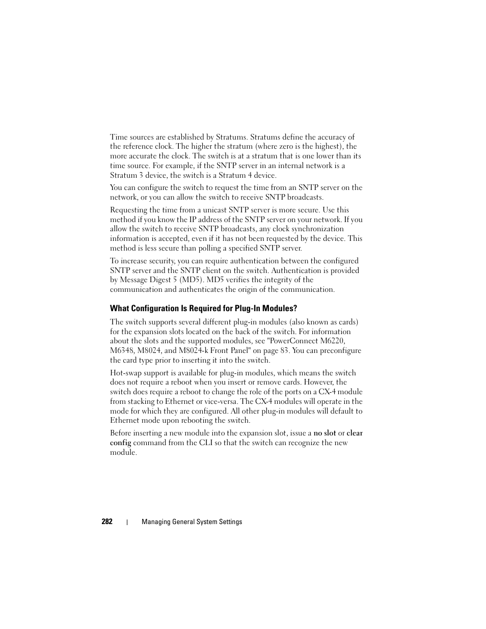 What configuration is required for plug-in modules, What configuration is required for, Plug-in modules | Dell POWEREDGE M1000E User Manual | Page 282 / 1246