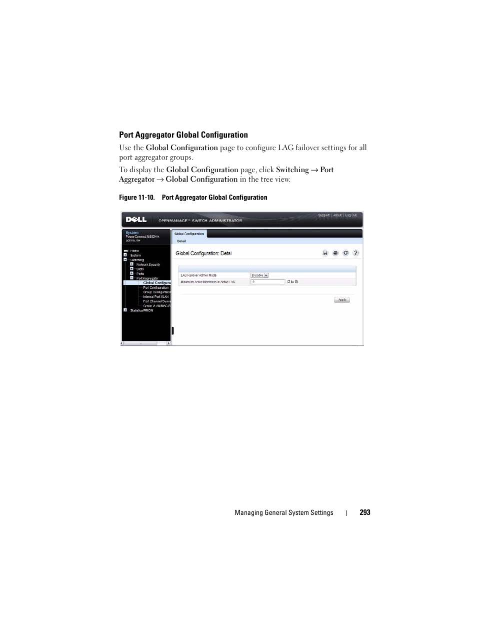 Port aggregator global configuration | Dell POWEREDGE M1000E User Manual | Page 293 / 1246