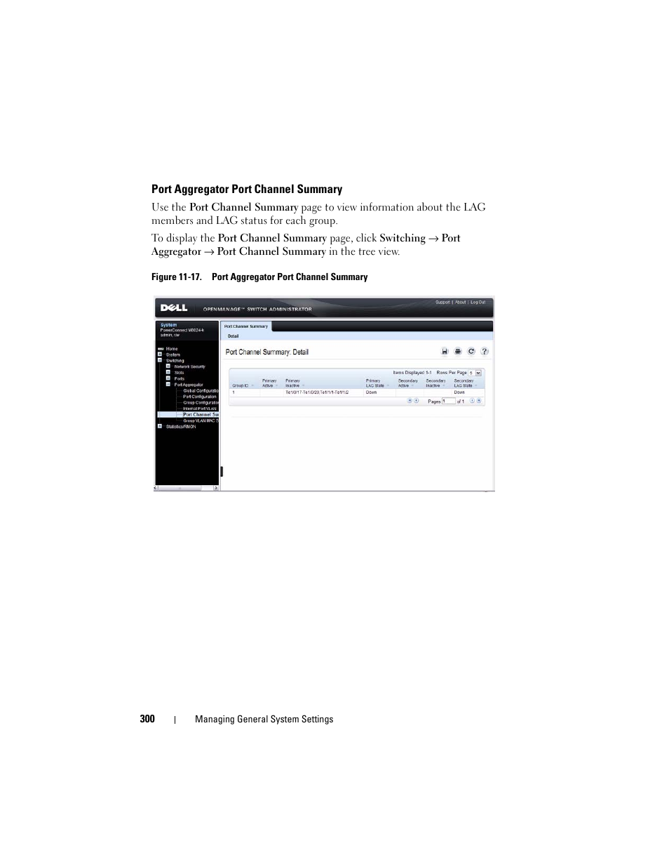 Port aggregator port channel summary | Dell POWEREDGE M1000E User Manual | Page 300 / 1246