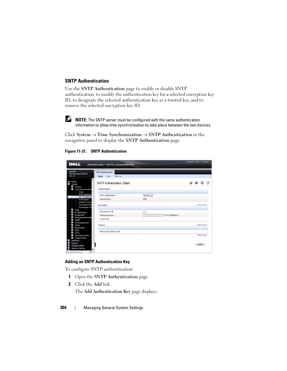 Sntp authentication | Dell POWEREDGE M1000E User Manual | Page 304 / 1246