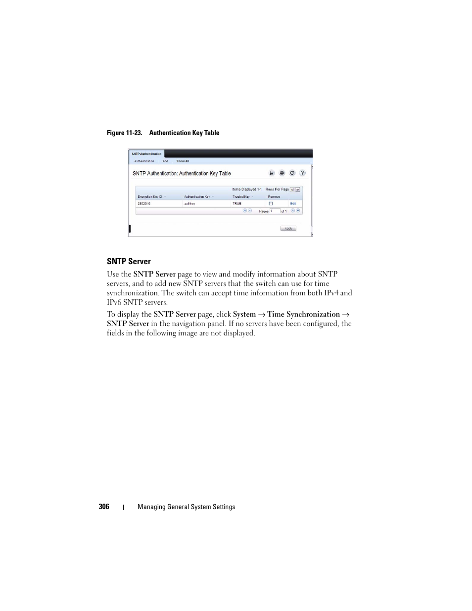 Sntp server | Dell POWEREDGE M1000E User Manual | Page 306 / 1246