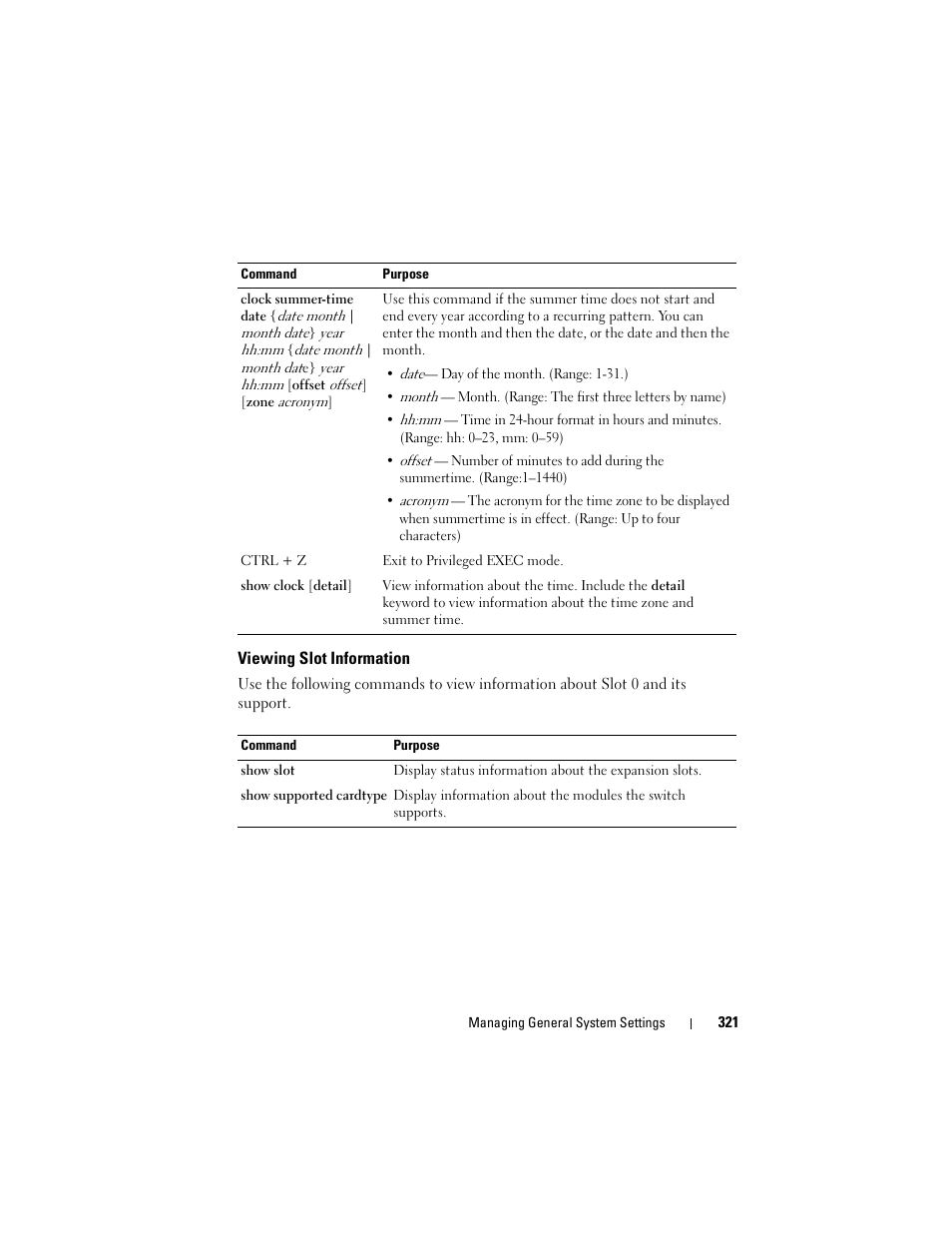 Viewing slot information | Dell POWEREDGE M1000E User Manual | Page 321 / 1246