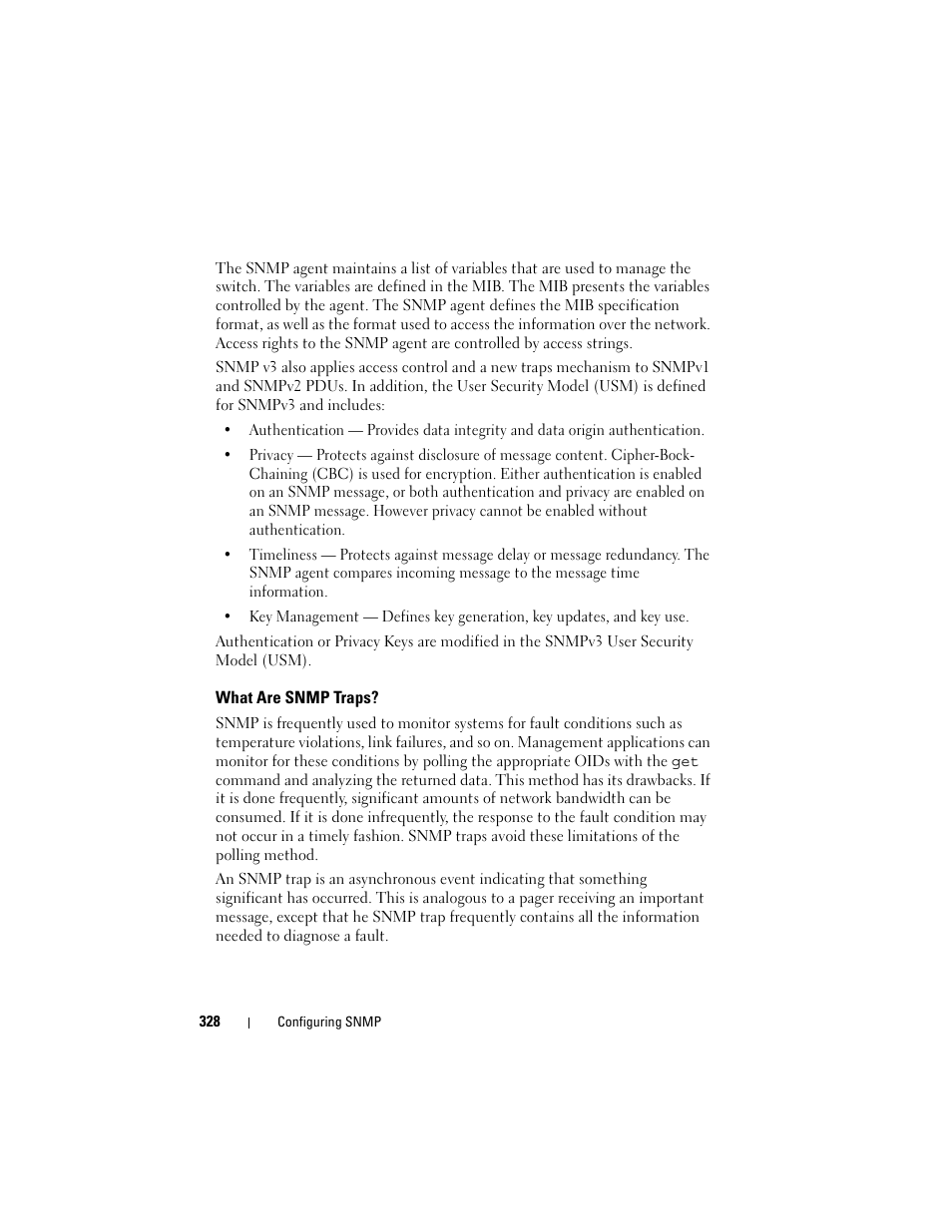 What are snmp traps | Dell POWEREDGE M1000E User Manual | Page 328 / 1246