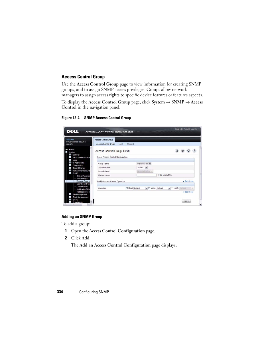 Access control group | Dell POWEREDGE M1000E User Manual | Page 334 / 1246