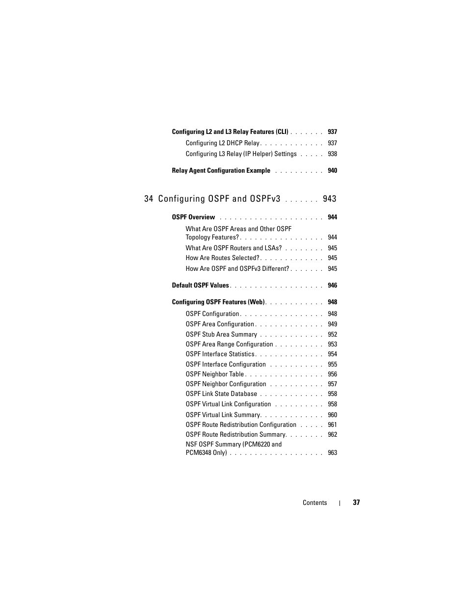 34 configuring ospf and ospfv3 | Dell POWEREDGE M1000E User Manual | Page 37 / 1246