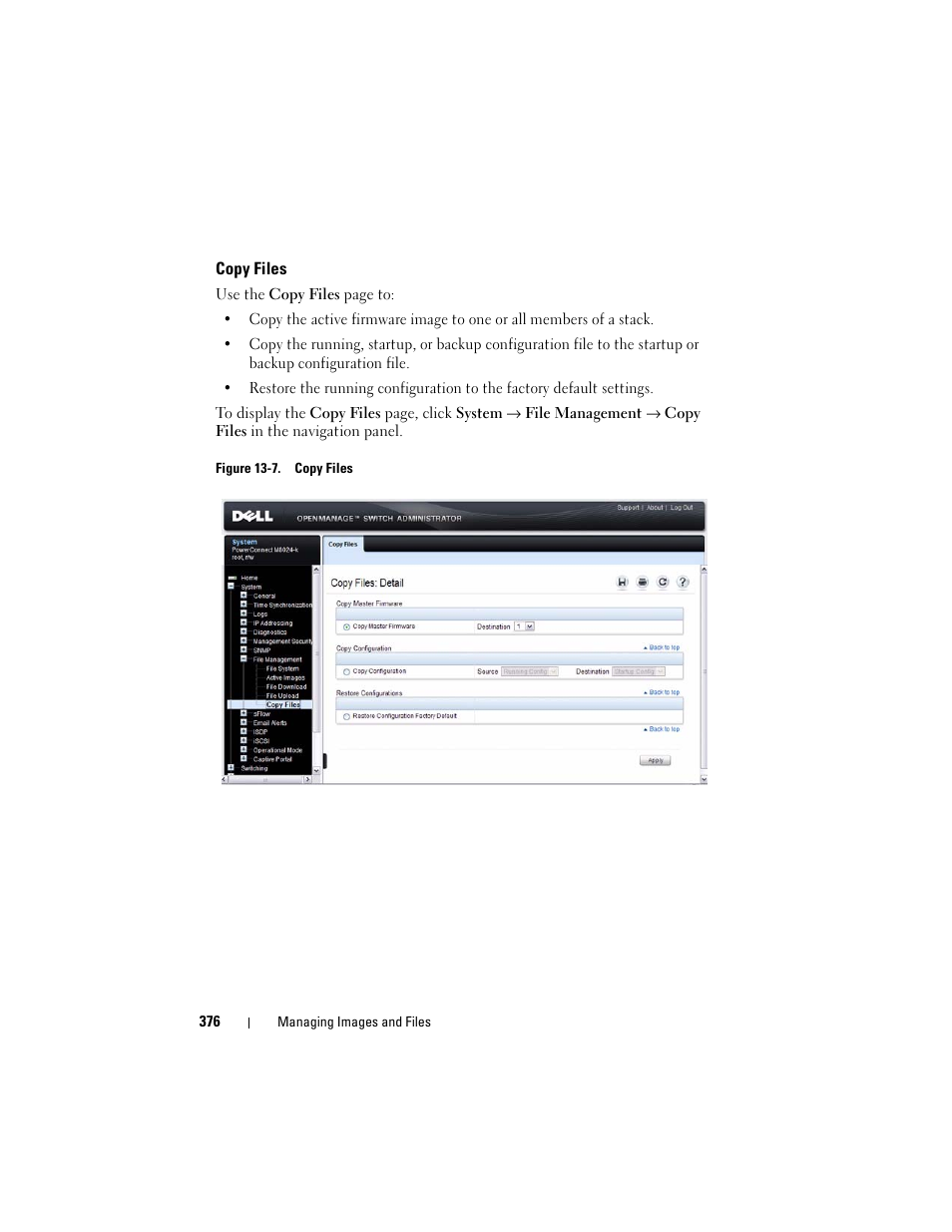 Copy files | Dell POWEREDGE M1000E User Manual | Page 376 / 1246