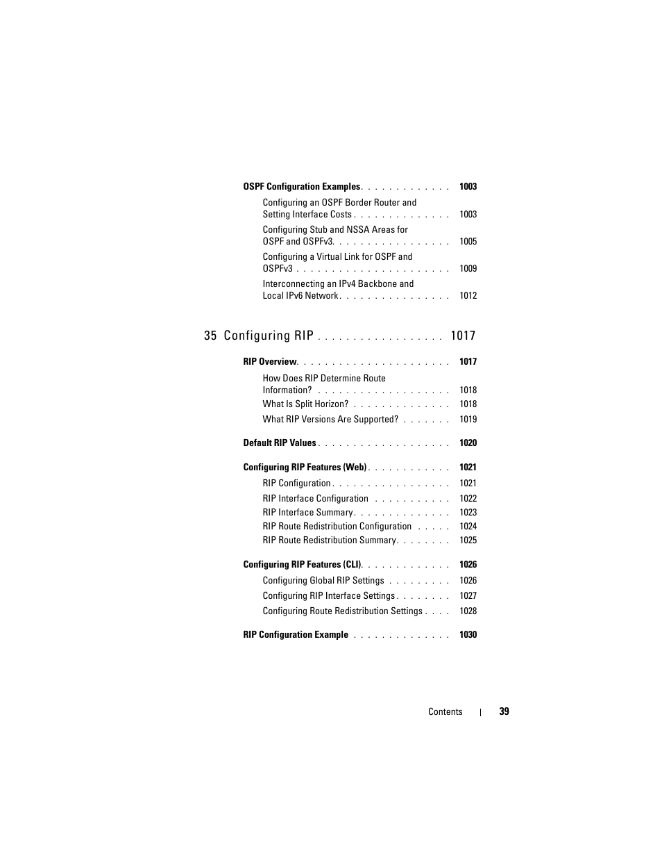 35 configuring rip | Dell POWEREDGE M1000E User Manual | Page 39 / 1246