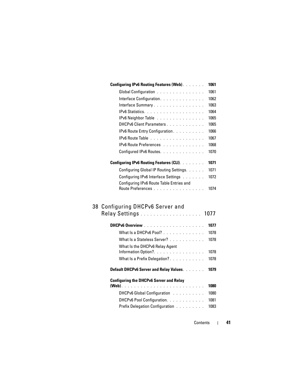 38 configuring dhcpv6 server and relay settings | Dell POWEREDGE M1000E User Manual | Page 41 / 1246