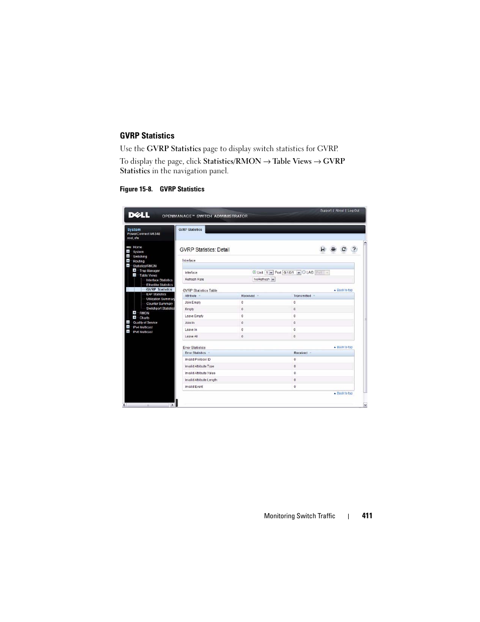 Gvrp statistics | Dell POWEREDGE M1000E User Manual | Page 411 / 1246