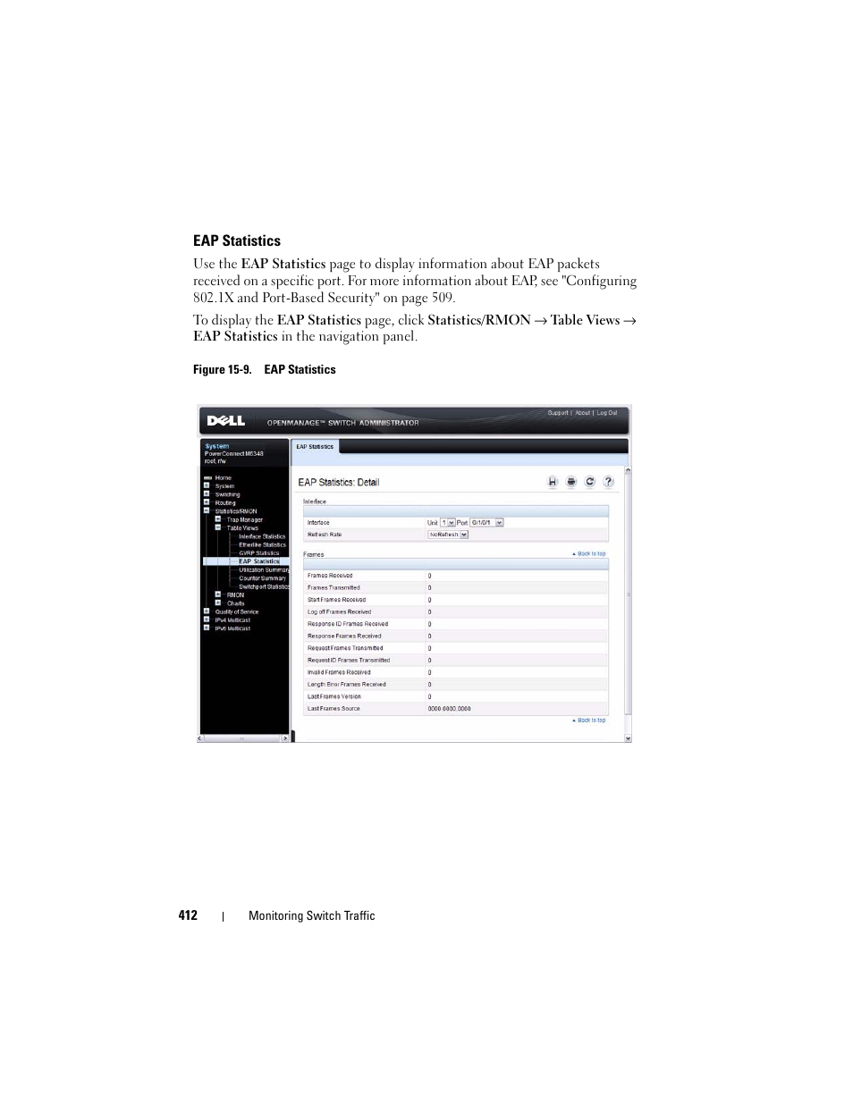 Eap statistics | Dell POWEREDGE M1000E User Manual | Page 412 / 1246