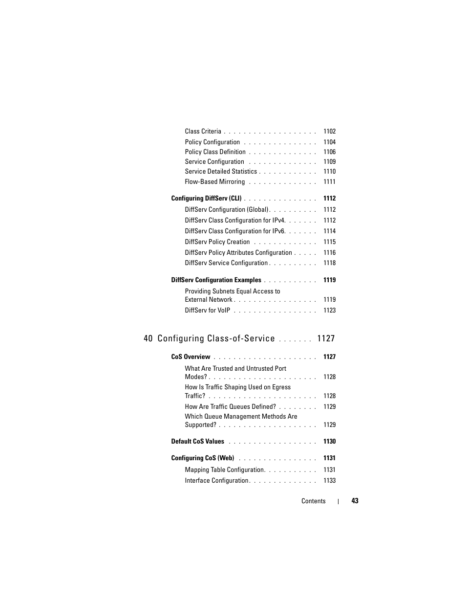 40 configuring class-of-service | Dell POWEREDGE M1000E User Manual | Page 43 / 1246