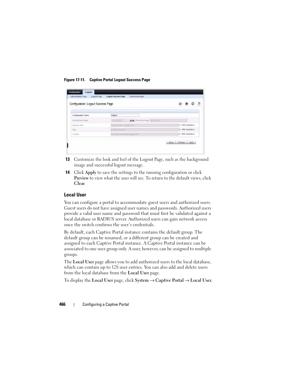 Local user | Dell POWEREDGE M1000E User Manual | Page 466 / 1246