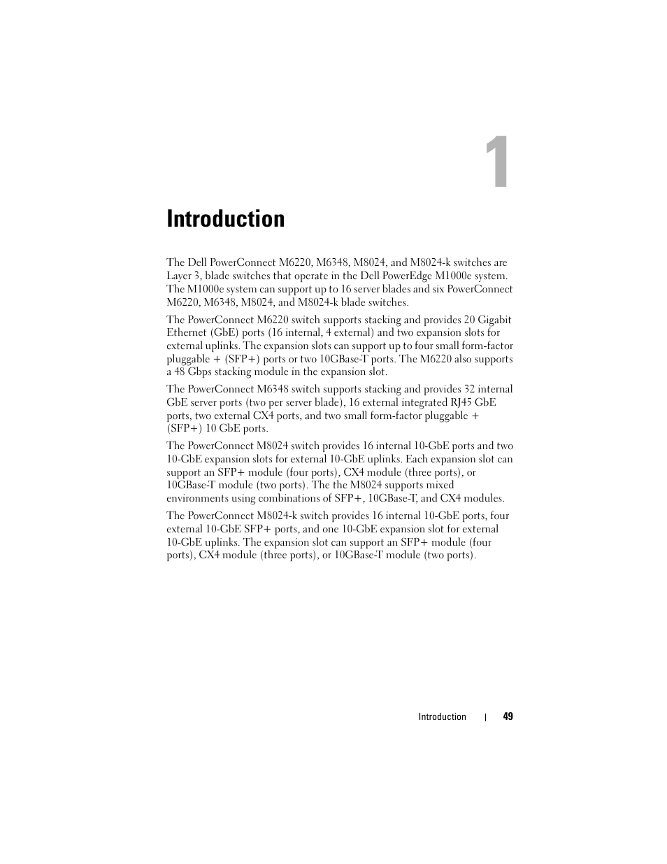 Introduction | Dell POWEREDGE M1000E User Manual | Page 49 / 1246