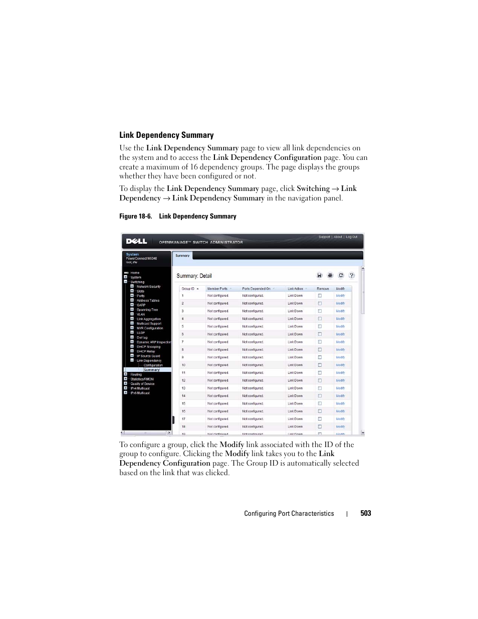 Link dependency summary | Dell POWEREDGE M1000E User Manual | Page 503 / 1246