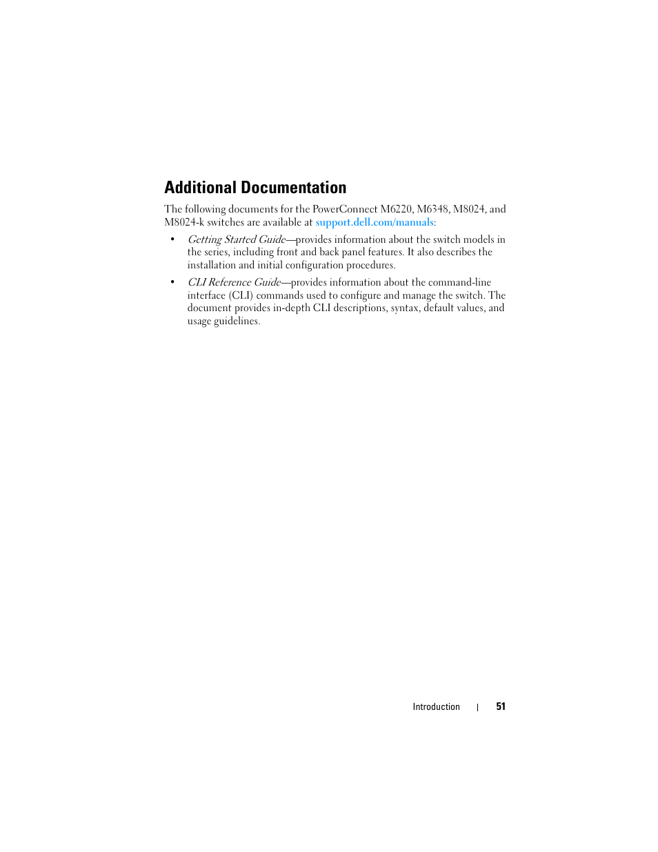 Additional documentation | Dell POWEREDGE M1000E User Manual | Page 51 / 1246