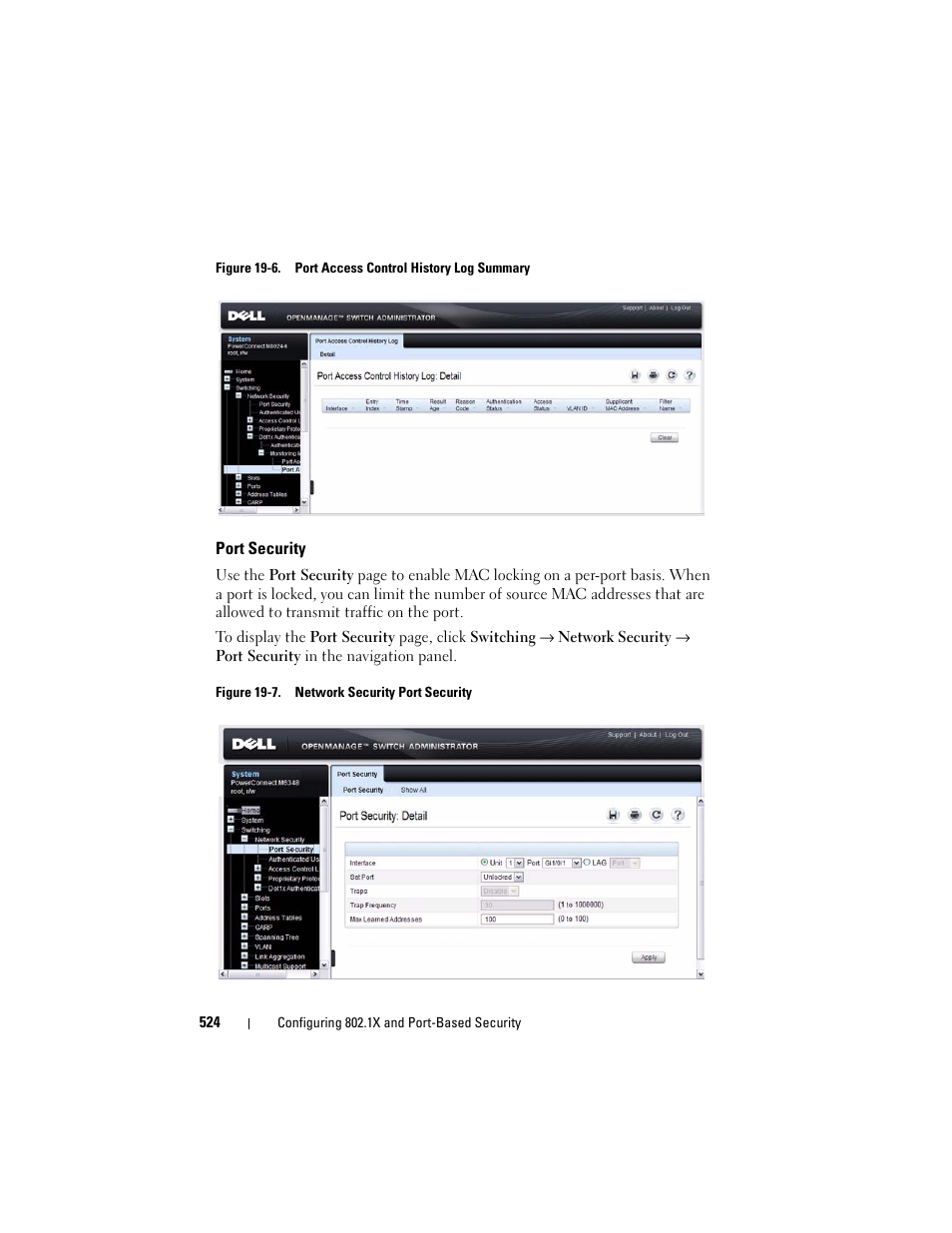 Port security | Dell POWEREDGE M1000E User Manual | Page 524 / 1246