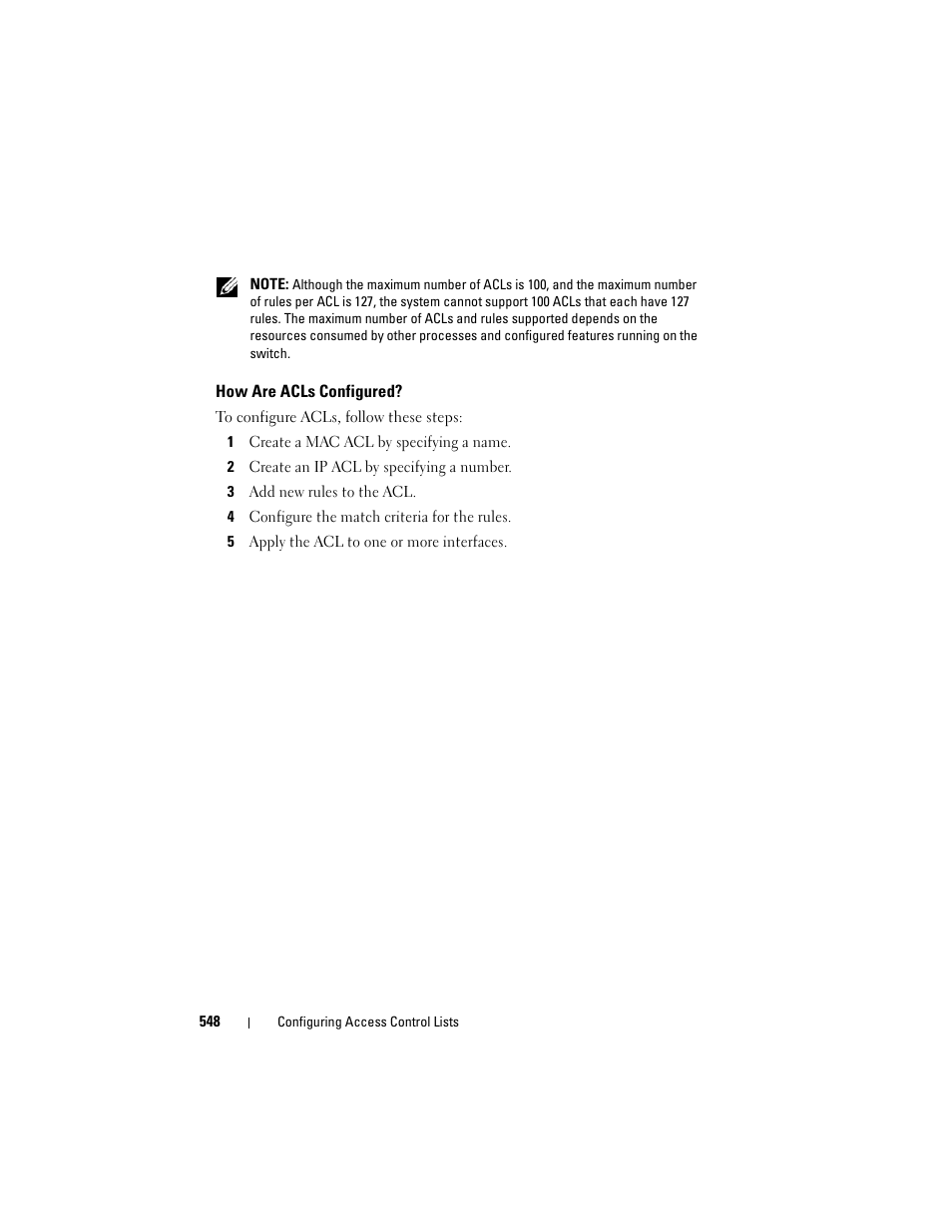 How are acls configured | Dell POWEREDGE M1000E User Manual | Page 548 / 1246