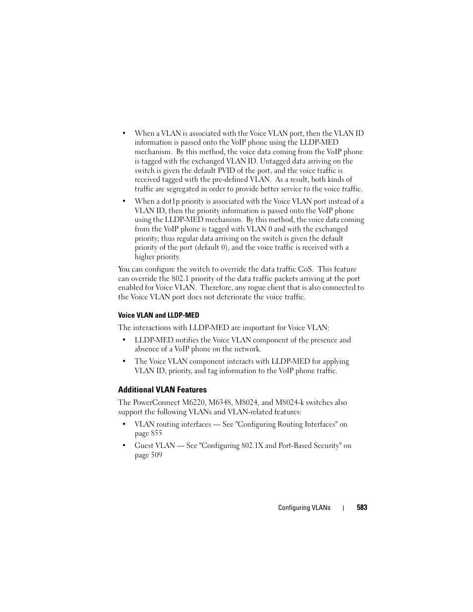 Additional vlan features | Dell POWEREDGE M1000E User Manual | Page 583 / 1246