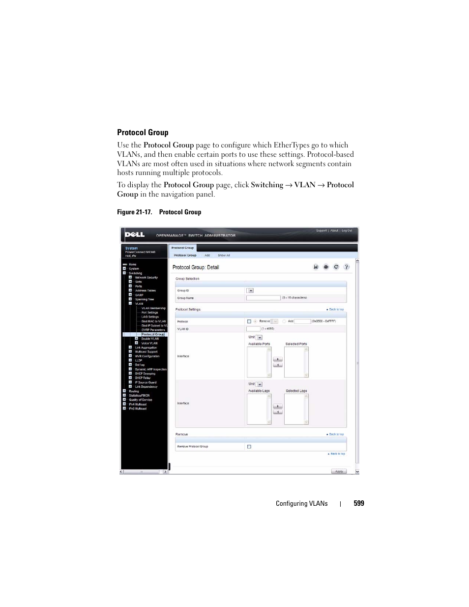 Protocol group | Dell POWEREDGE M1000E User Manual | Page 599 / 1246