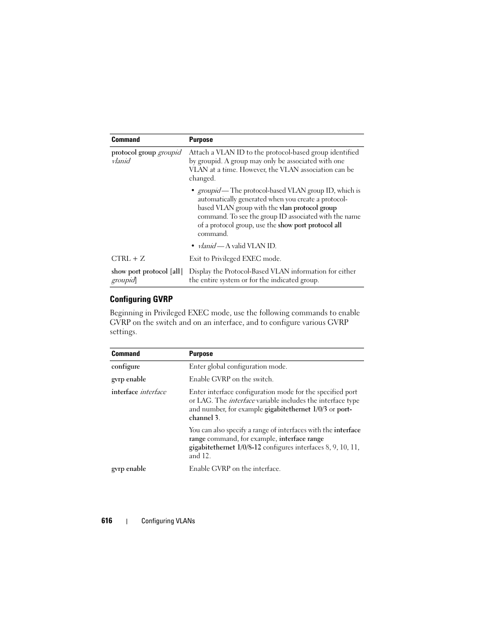 Configuring gvrp | Dell POWEREDGE M1000E User Manual | Page 616 / 1246