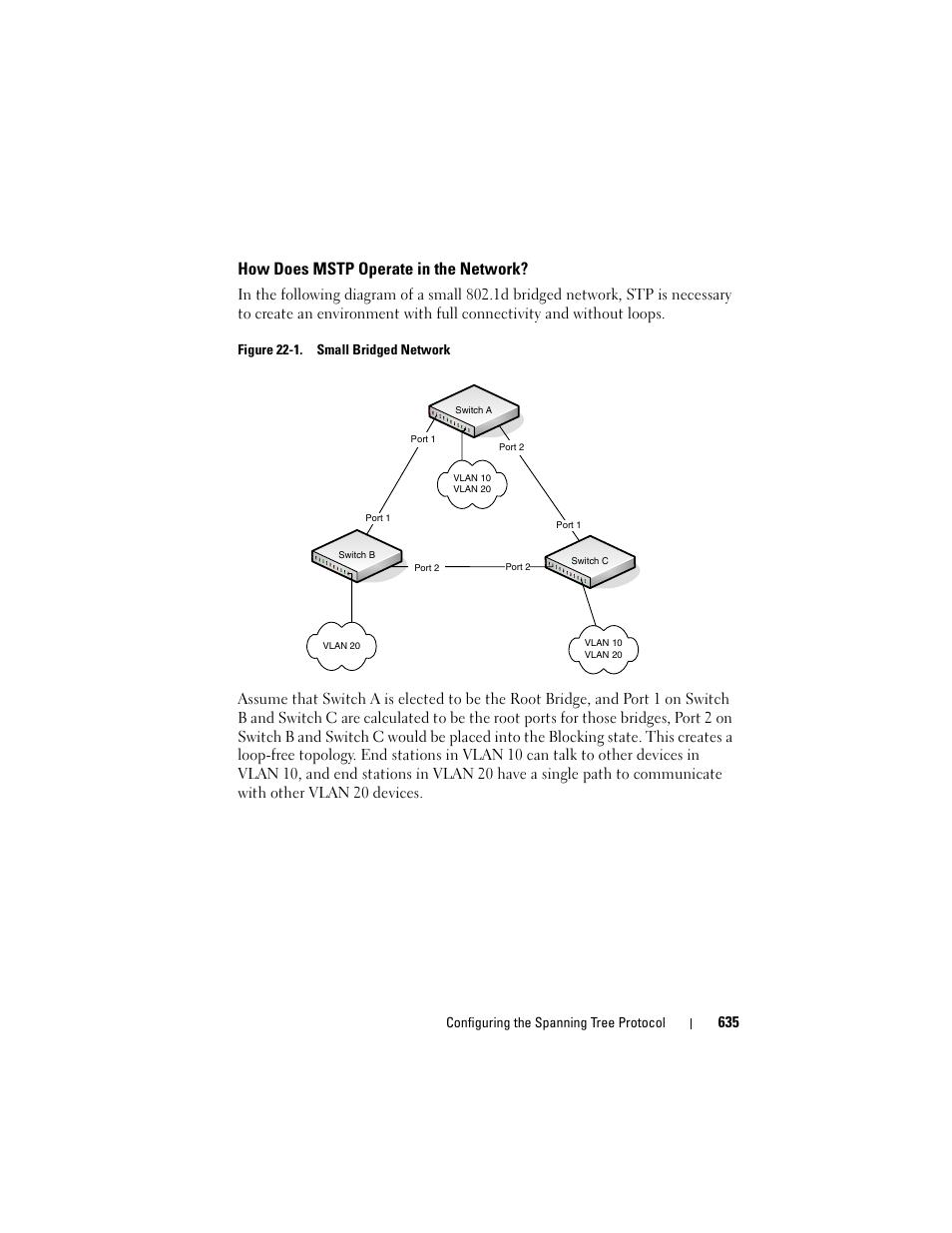 How does mstp operate in the network | Dell POWEREDGE M1000E User Manual | Page 635 / 1246