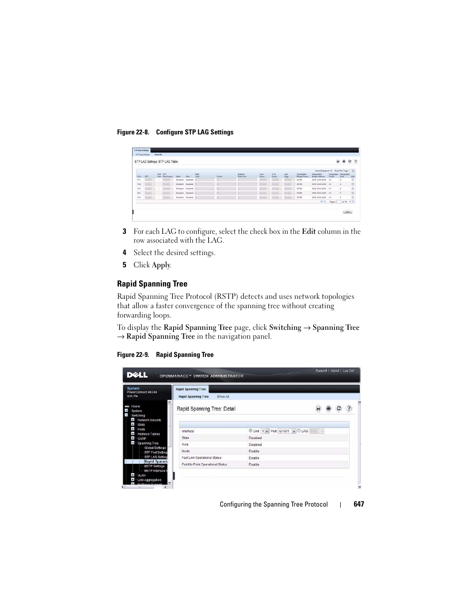 Rapid spanning tree | Dell POWEREDGE M1000E User Manual | Page 647 / 1246