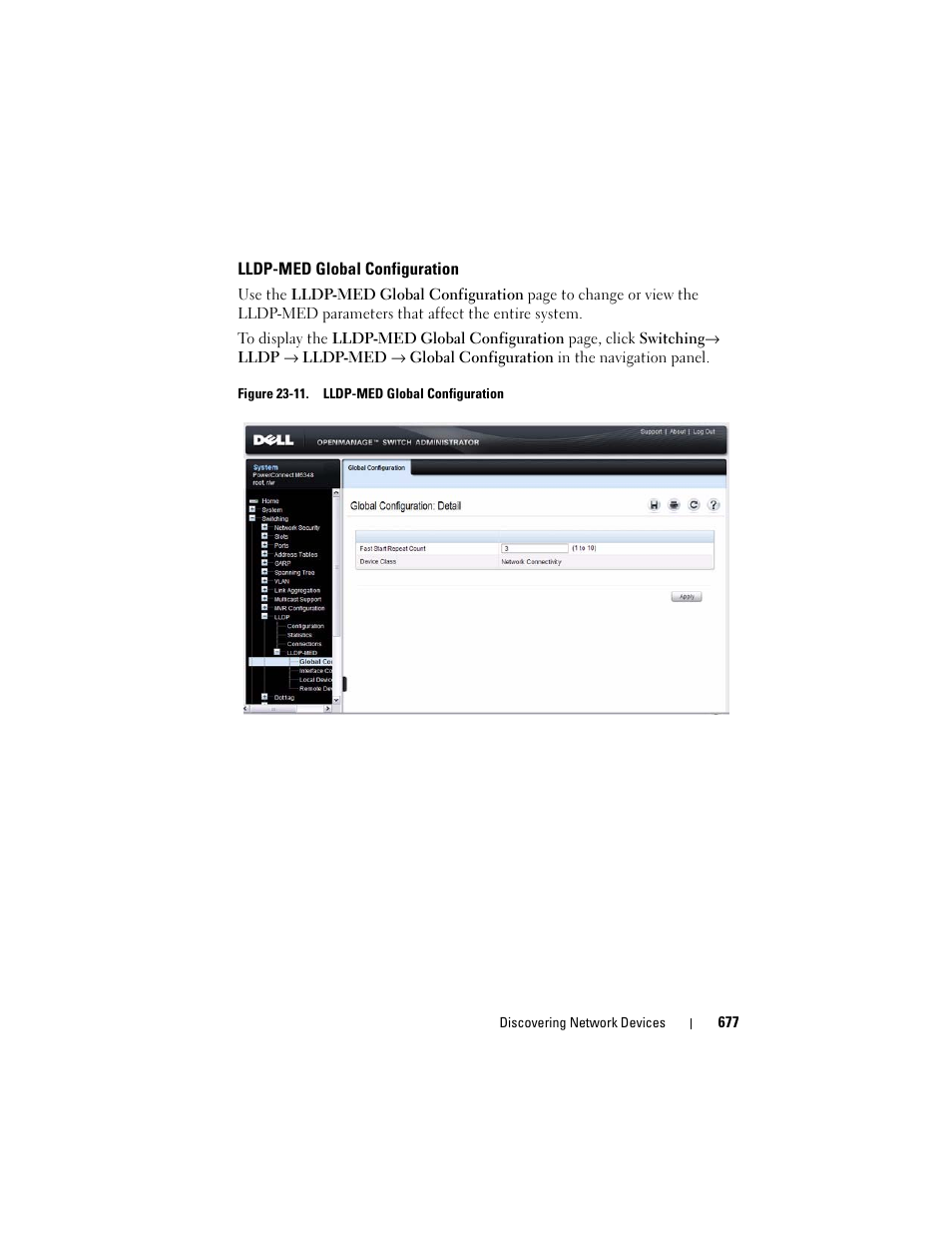 Lldp-med global configuration | Dell POWEREDGE M1000E User Manual | Page 677 / 1246