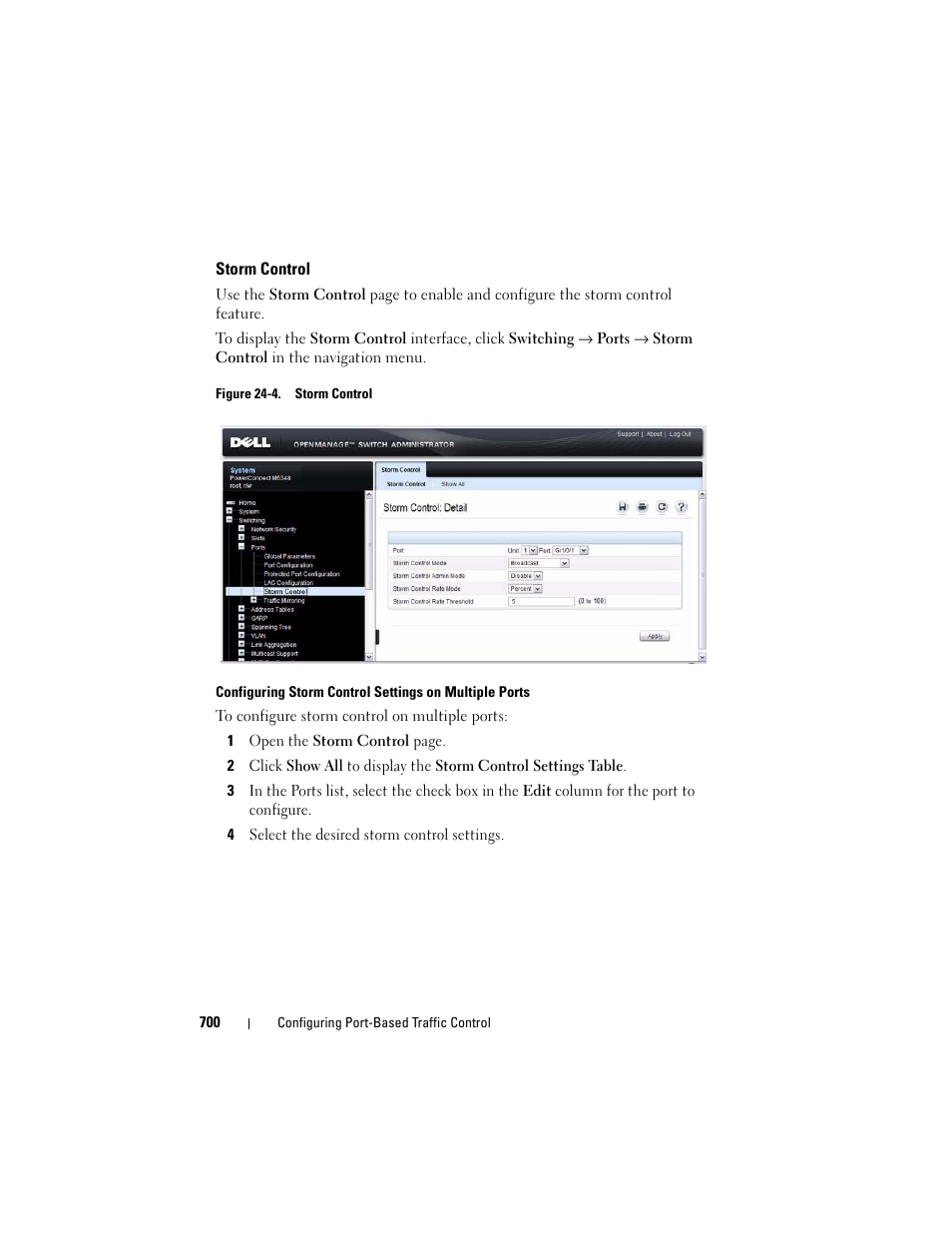 Storm control | Dell POWEREDGE M1000E User Manual | Page 700 / 1246