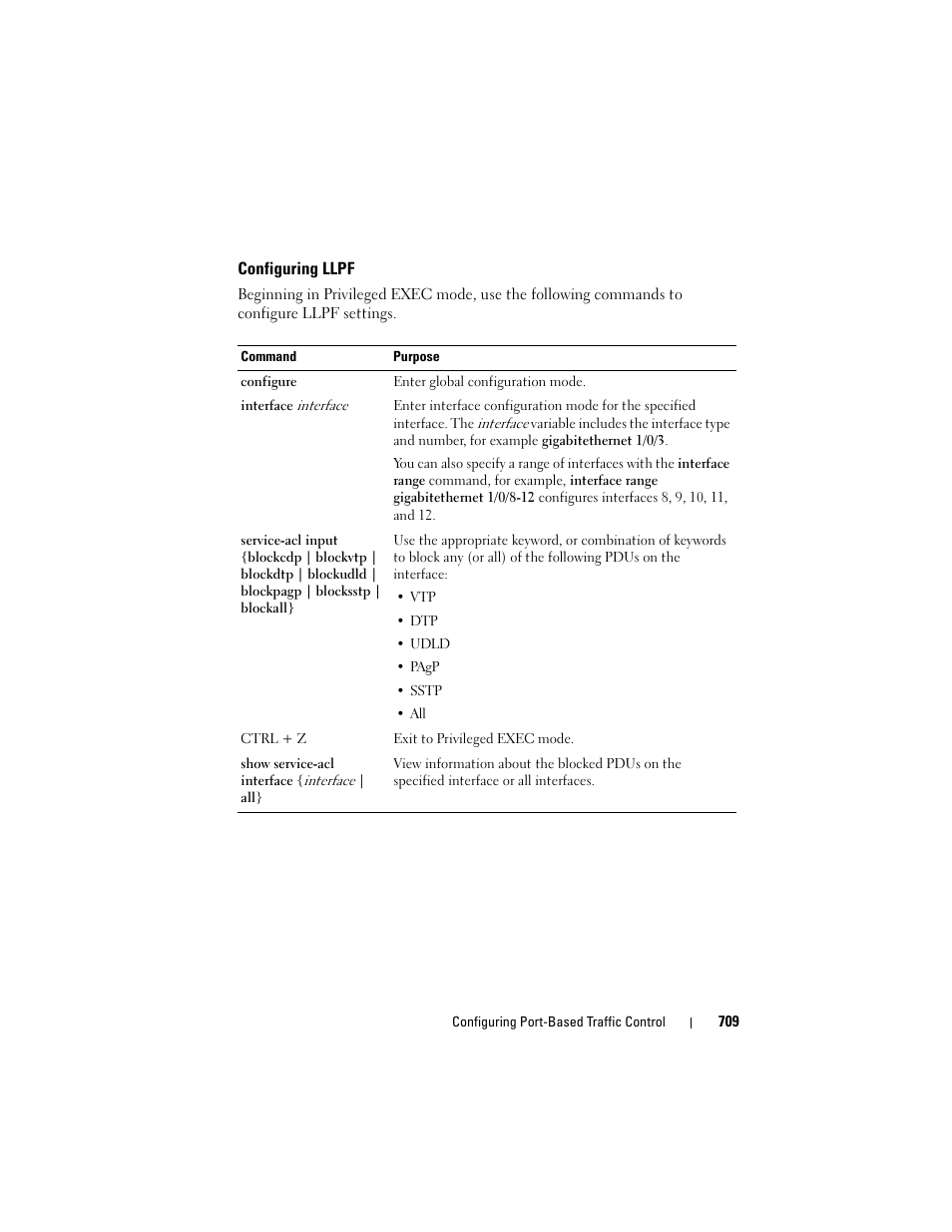 Configuring llpf | Dell POWEREDGE M1000E User Manual | Page 709 / 1246