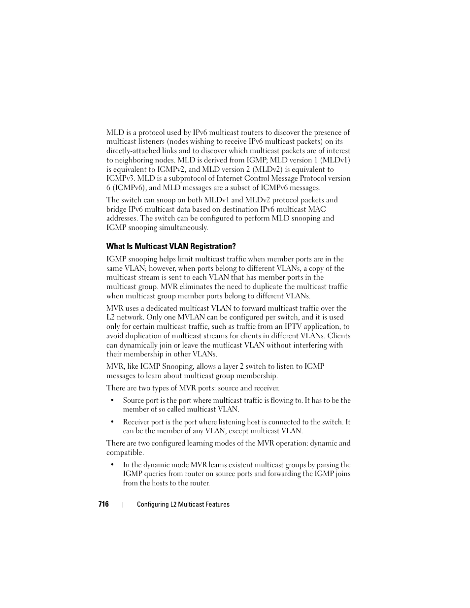 What is multicast vlan registration | Dell POWEREDGE M1000E User Manual | Page 716 / 1246