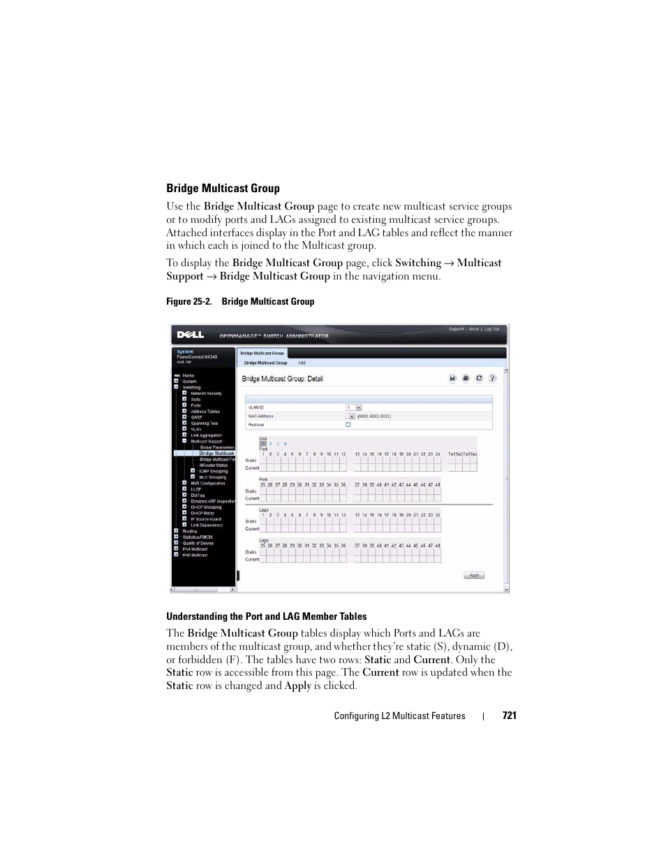 Bridge multicast group | Dell POWEREDGE M1000E User Manual | Page 721 / 1246