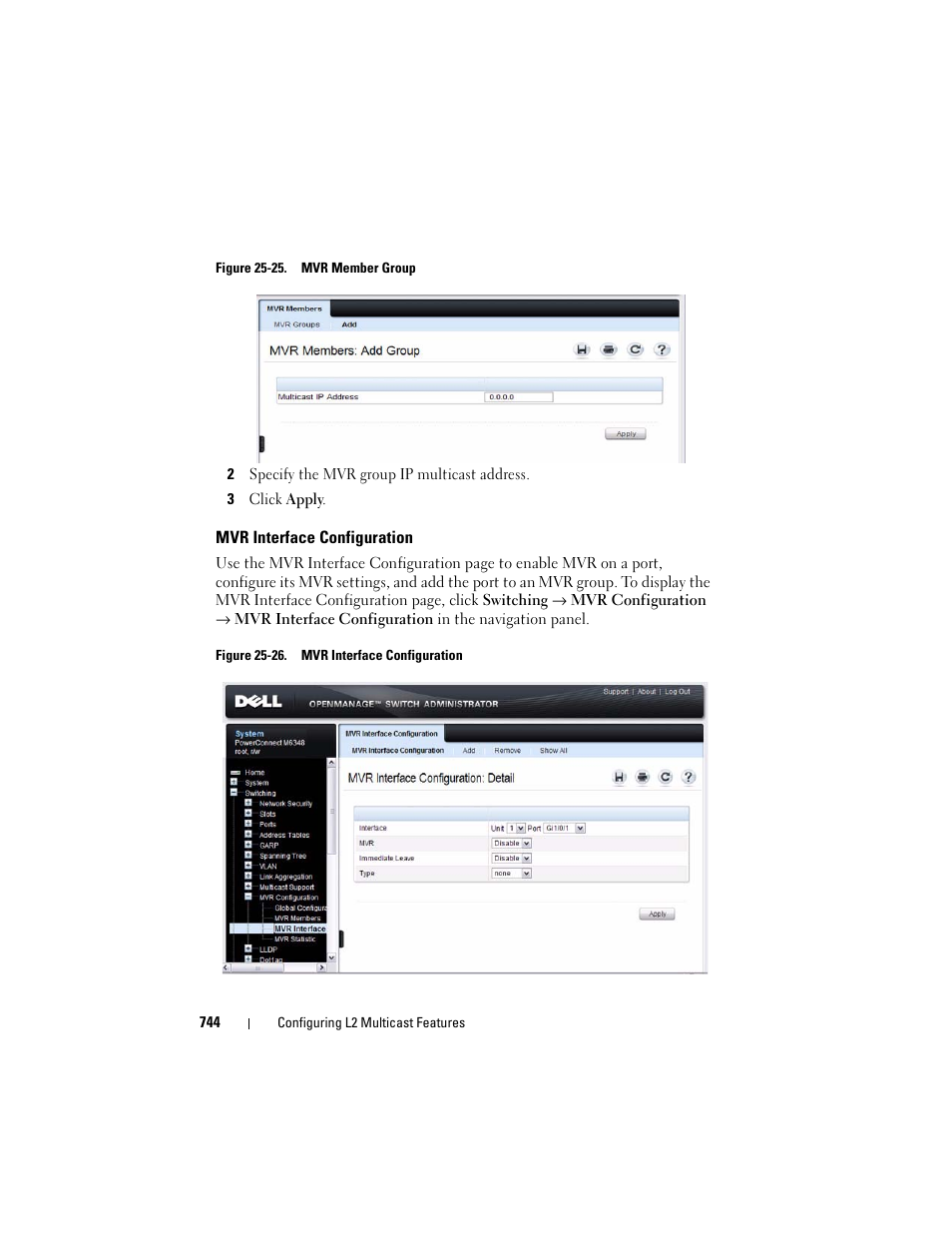 Mvr interface configuration | Dell POWEREDGE M1000E User Manual | Page 744 / 1246