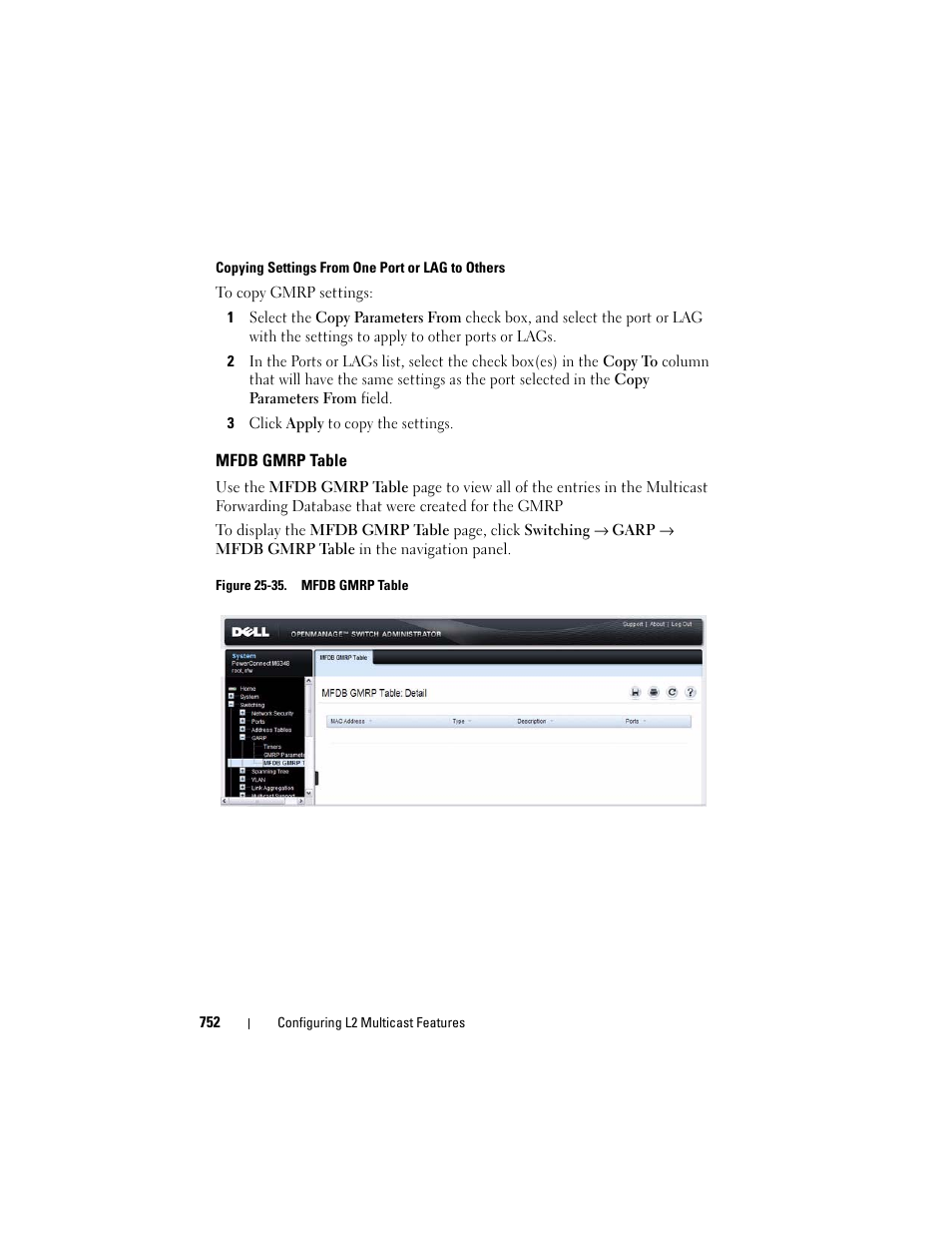 Mfdb gmrp table | Dell POWEREDGE M1000E User Manual | Page 752 / 1246