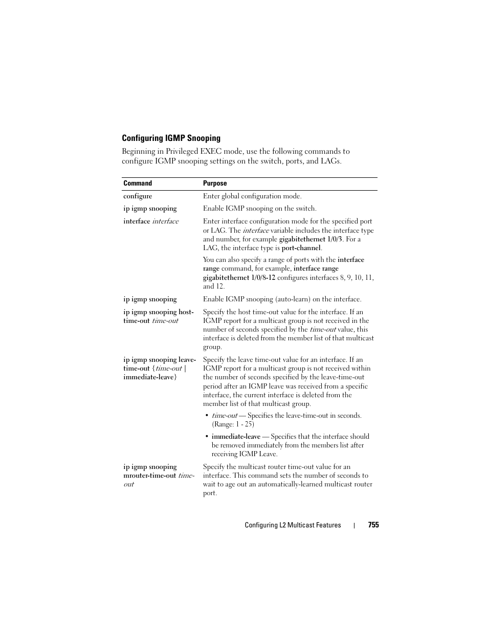 Configuring igmp snooping | Dell POWEREDGE M1000E User Manual | Page 755 / 1246