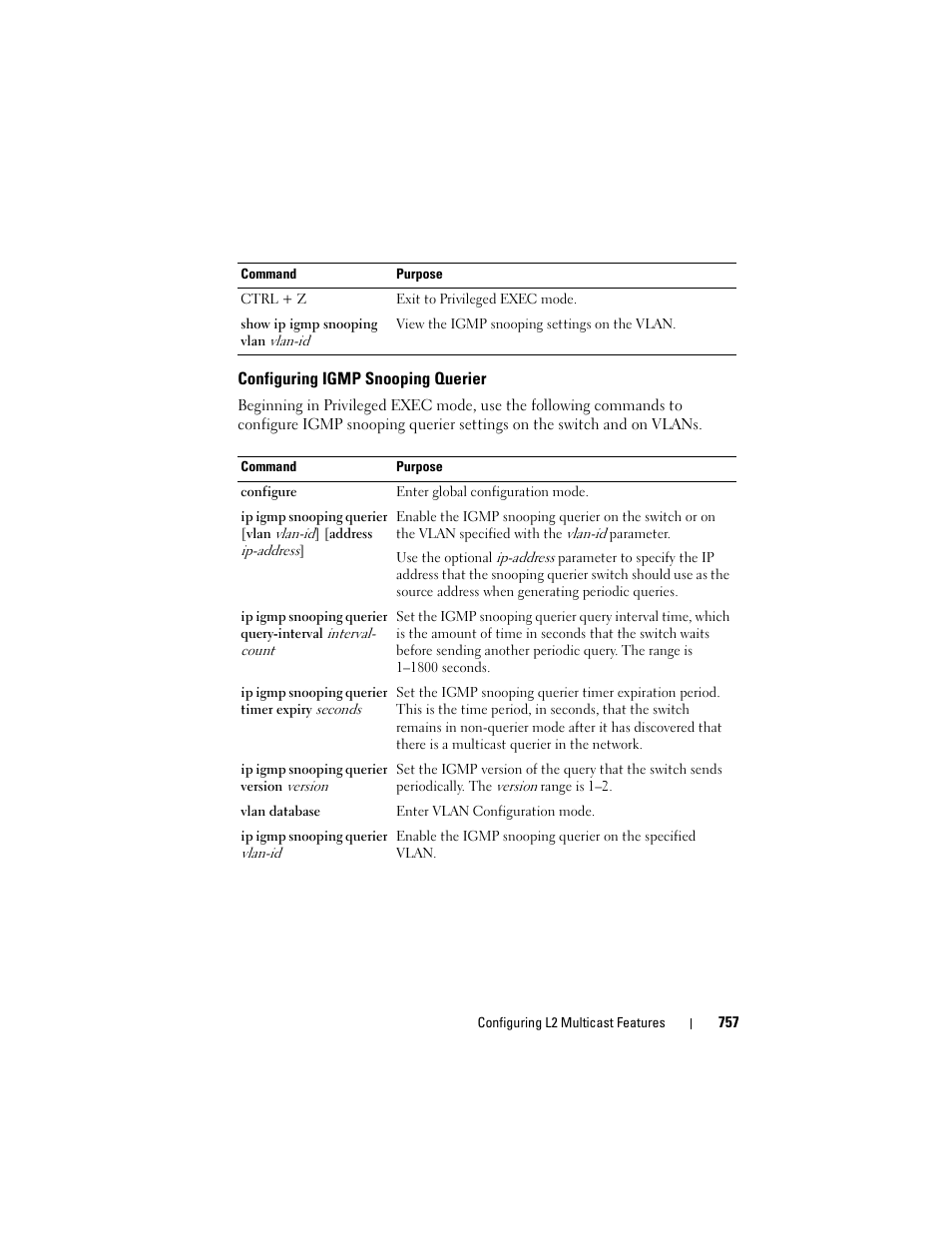 Configuring igmp snooping querier | Dell POWEREDGE M1000E User Manual | Page 757 / 1246