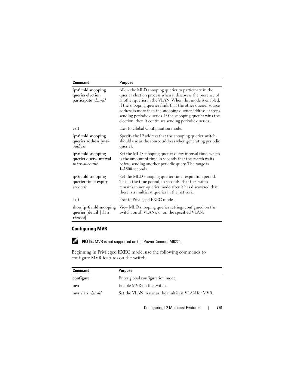 Configuring mvr | Dell POWEREDGE M1000E User Manual | Page 761 / 1246