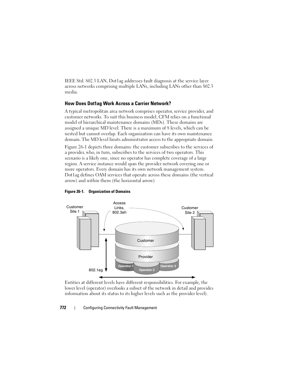 How does dot1ag work across a carrier network, How does dot1ag work across a carrier, Network | Dell POWEREDGE M1000E User Manual | Page 772 / 1246