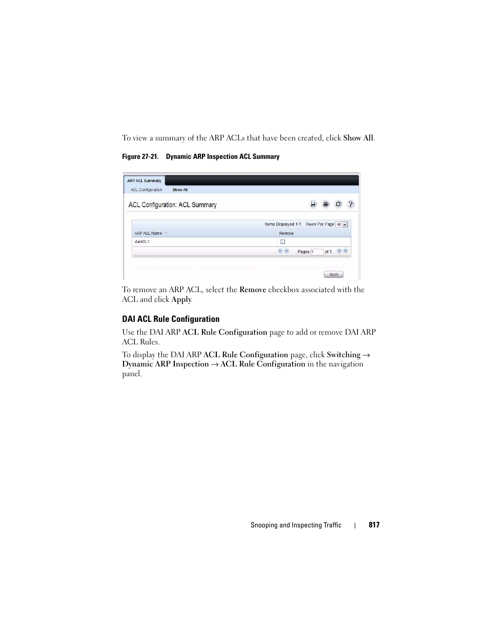 Dai acl rule configuration | Dell POWEREDGE M1000E User Manual | Page 817 / 1246