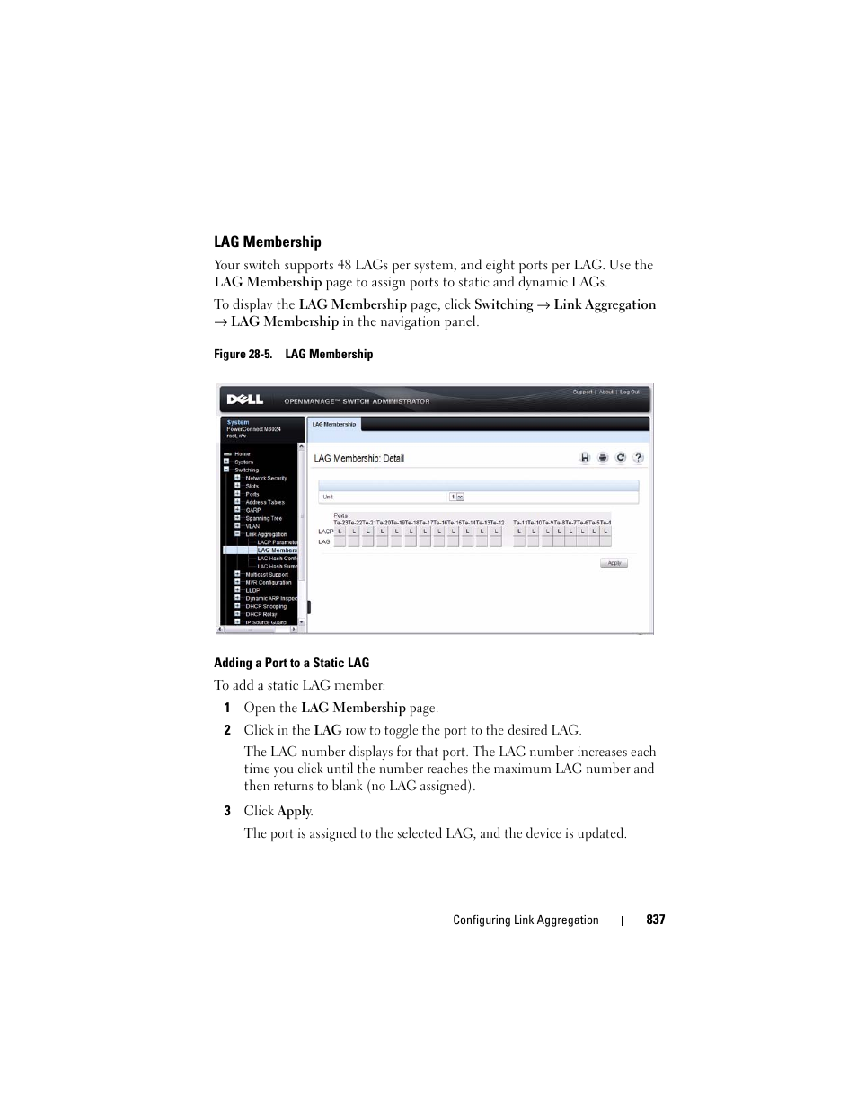 Lag membership | Dell POWEREDGE M1000E User Manual | Page 837 / 1246