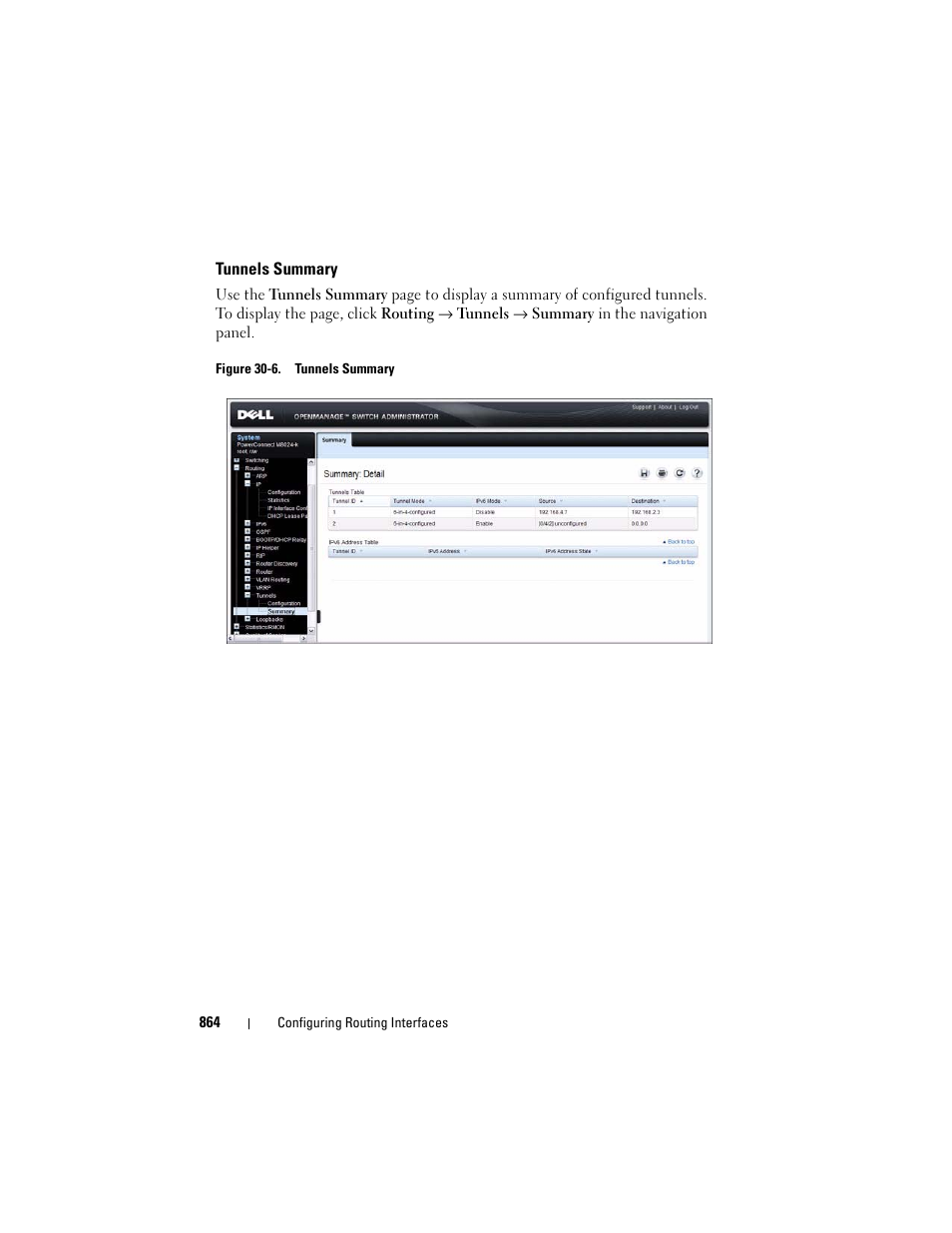 Tunnels summary | Dell POWEREDGE M1000E User Manual | Page 864 / 1246